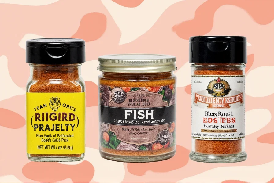 Spice Rack with Blackened Fish Seasoning