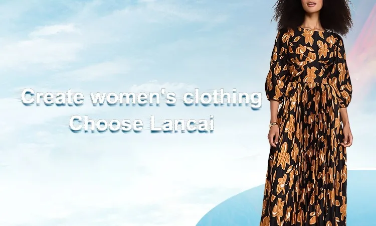 China Customized Puff Sleeve Wrap Midi Elegant Cotton Ladies Linen Dress  Suppliers & Manufacturers & Factory - Lancai