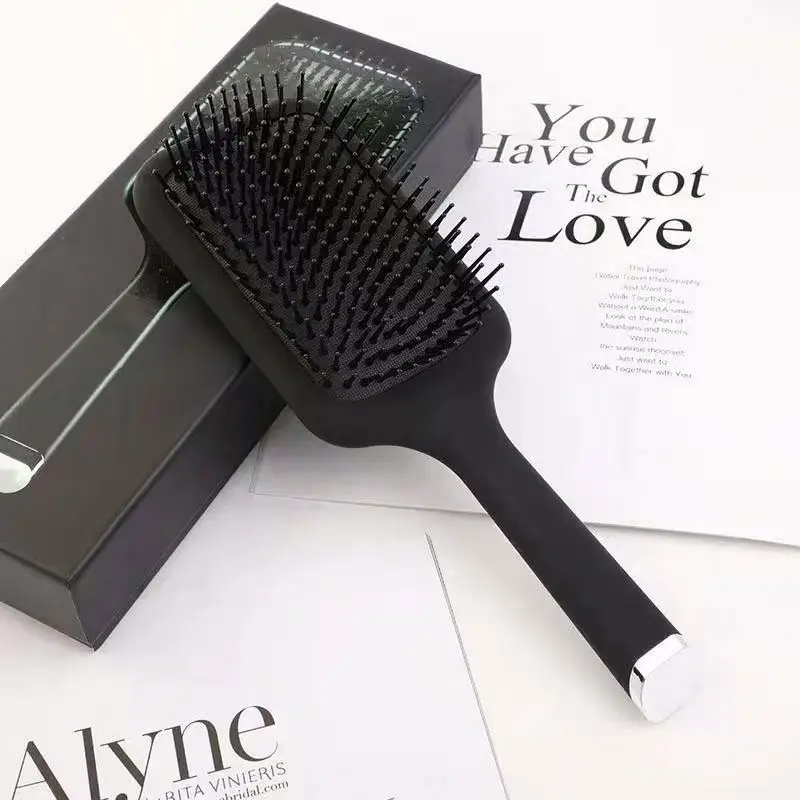 

Extens Paddl Custom Small Thick Bambo Green To Go Scalp Salon White Black Large Demin Nylon Resin Paddle Square Woman Hair Brush