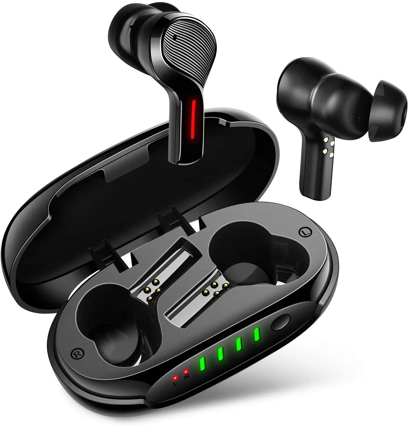 

ENC double microphones noise cancelling QCC chip Type-C fast charging TWS earphone headphone wireless earbuds