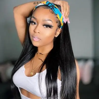 

Headband Wigs For Women Natural Black Virgin Hair Straight Human Hair Wigs With Headband Glueless None Lace Front Headband Wigs