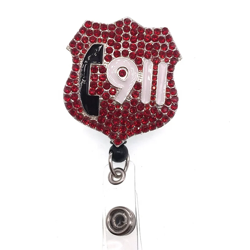 

rhinestone Medical Assistant Retractable id Badge holder Reel with Swing Clip, Various, as your choice