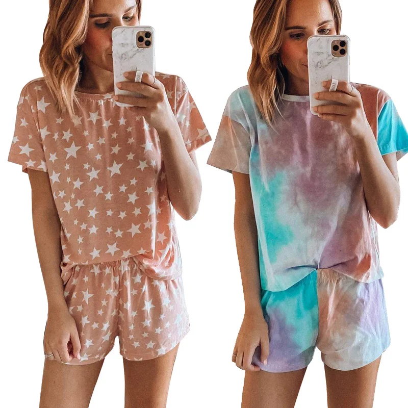 

New Fashion Star Multicolor Home Wear Comfortable Casual Women Pajamas Set