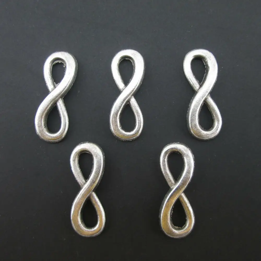 

2020 HOT Tibetan Silver Tone Infinity Charms Beads For Necklace Pendants & Bracelet