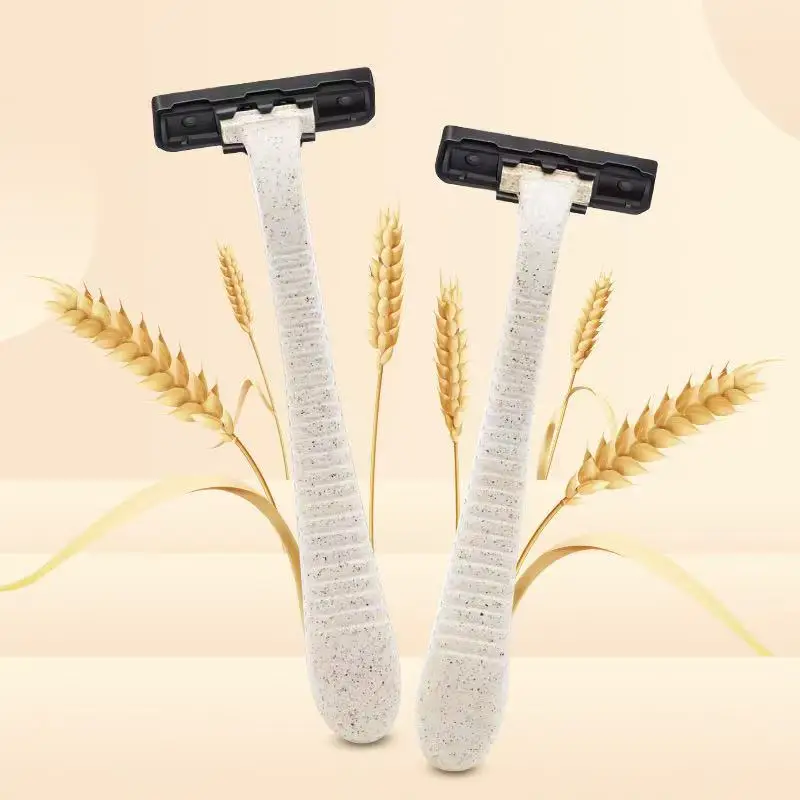 

Natural color triple stainless steel blade men's professional sustainable hygine classic razor