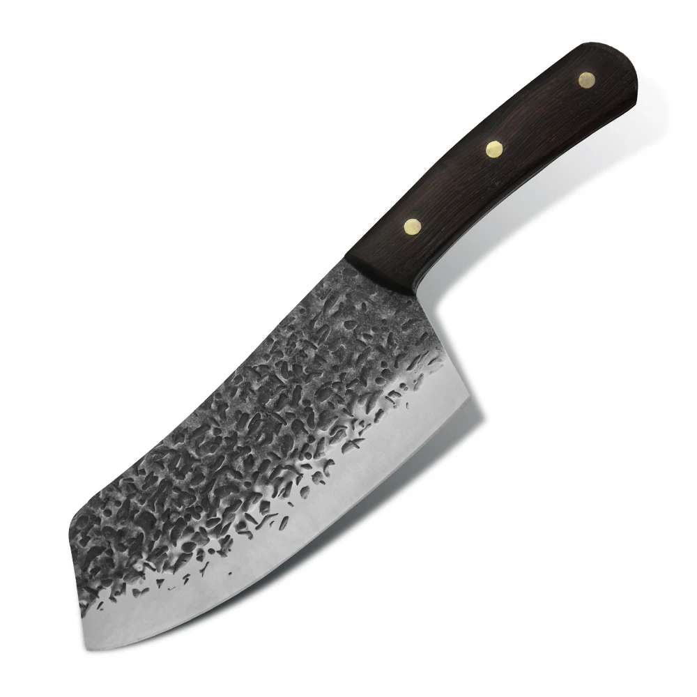 

Full Tang Wood Handle Super Sharp 7 Inch 5cr15 Stainless Steel Chef Kitchen Forged Cleaver Handmade Japanese Knife