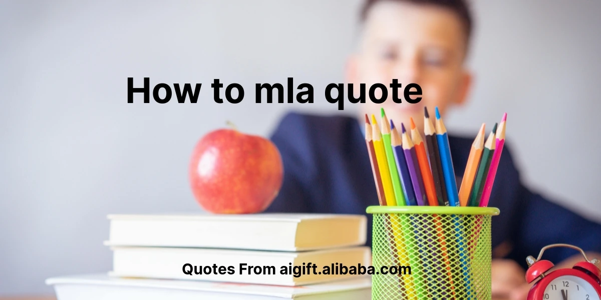 how to mla quote