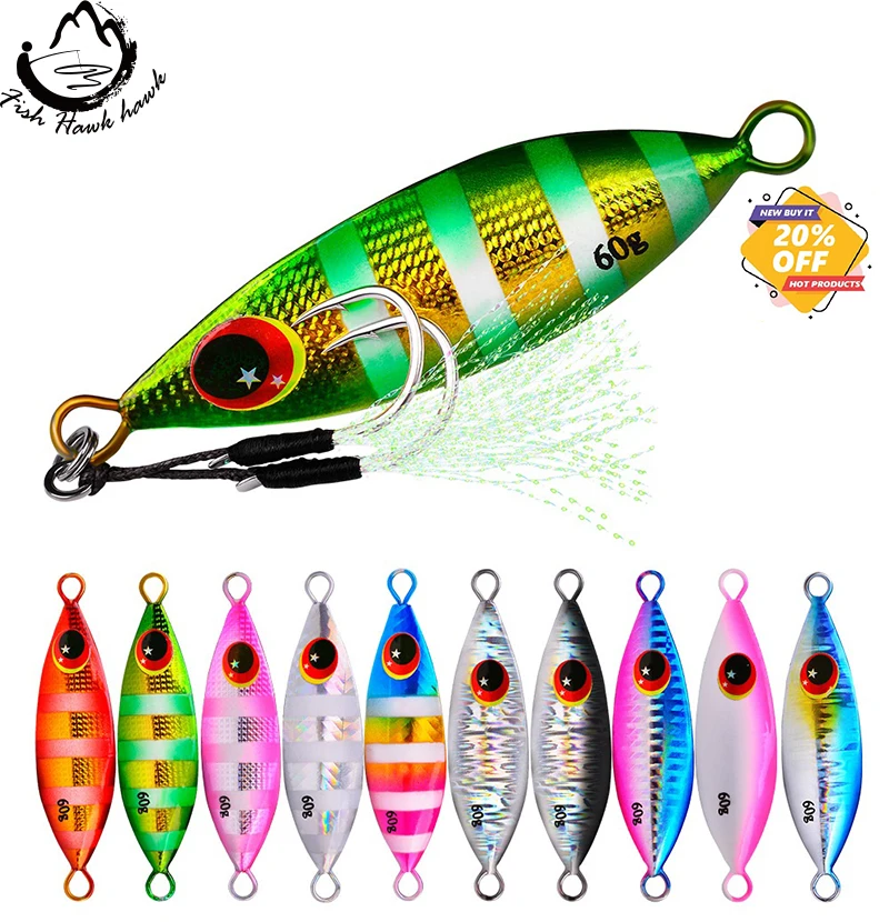 

2021 Metal Cast Jig Spoon 10g 20g 30g 40g 60g Shore Casting Jigging Lead Fish Sea Bass Fishing Lure Artificial Bait Tackle, 10 colors