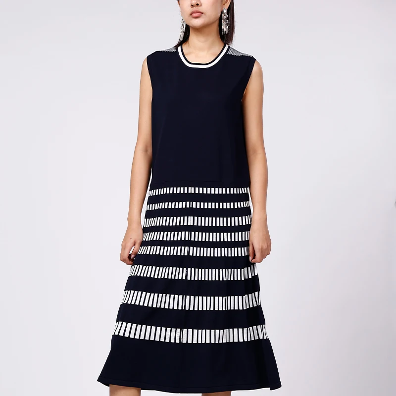 

summer dress 2021 silk linen pullover vest o neck casual dresses for women
