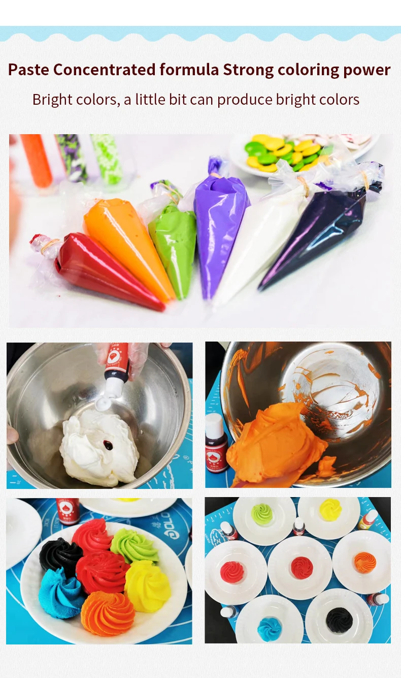 21g 12 Color Cake Food Coloring Set,Edible Gel Food Coloring For Cake