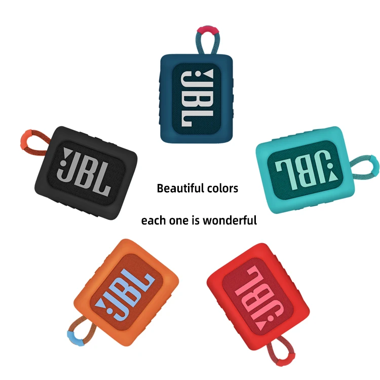 

Dust-proof Silicone Case Protective Cover Shell Anti-fall Speaker Case for -JBL GO 3 GO3 Speaker Accessories, Colorful