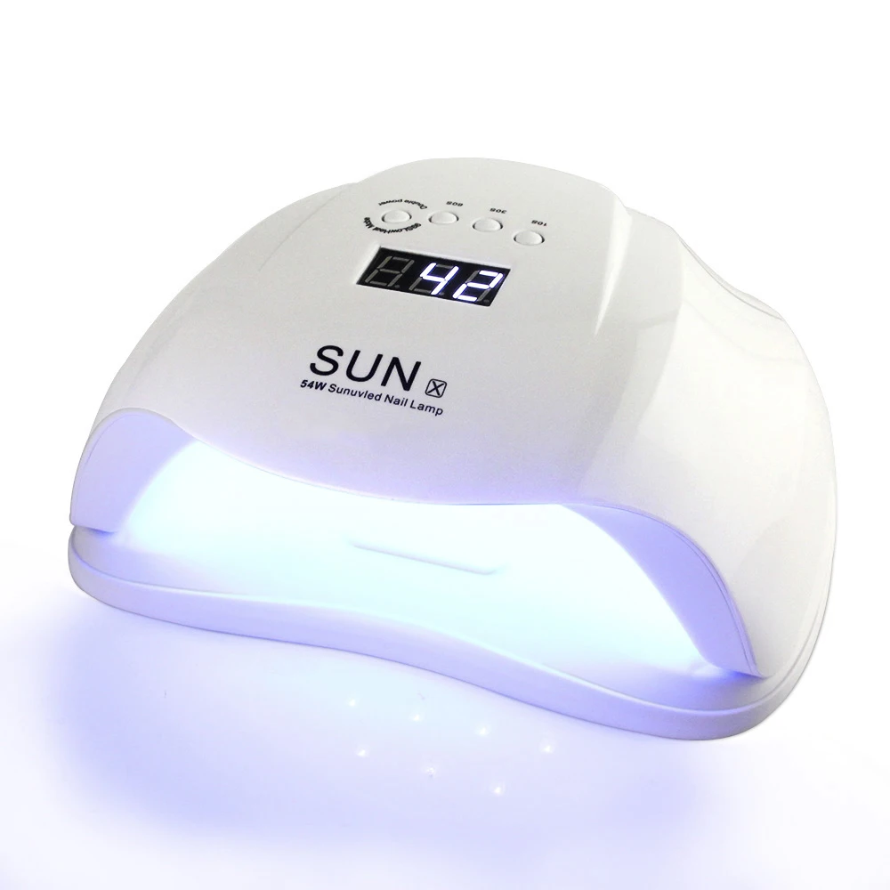 

Fast Delivery 54W UV LED Nail Lamp Dryer for Gel Polish nail dryer, White