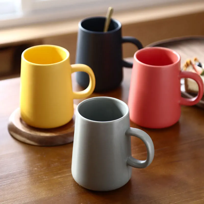 

Manufacturer supplier bulk restaurant coffee mug 16oz big belly shape bisque black ceramic coffee cup mug with handle