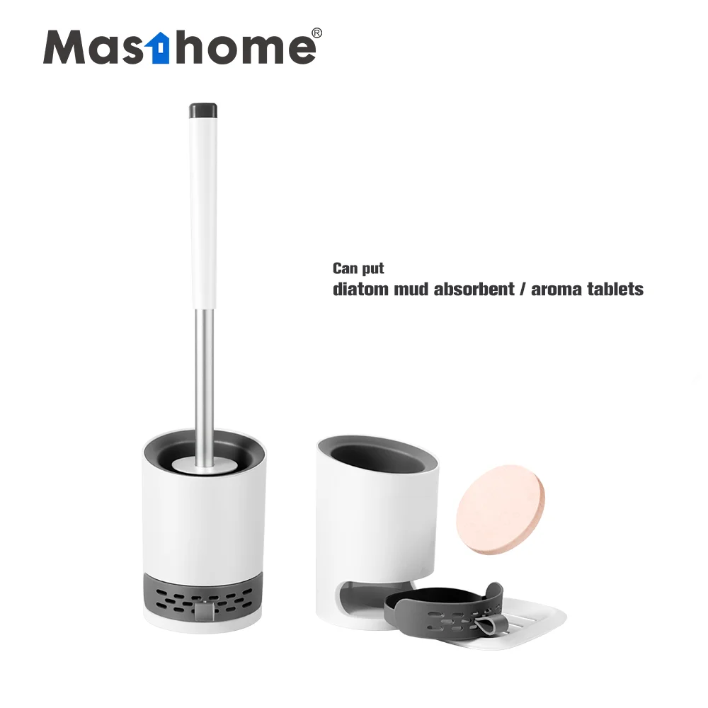 

Masthome Modern Hygienic With Holder Silicon Wc Bathroom Wall Mount Commercial Silicone Toilet Brush, Customized