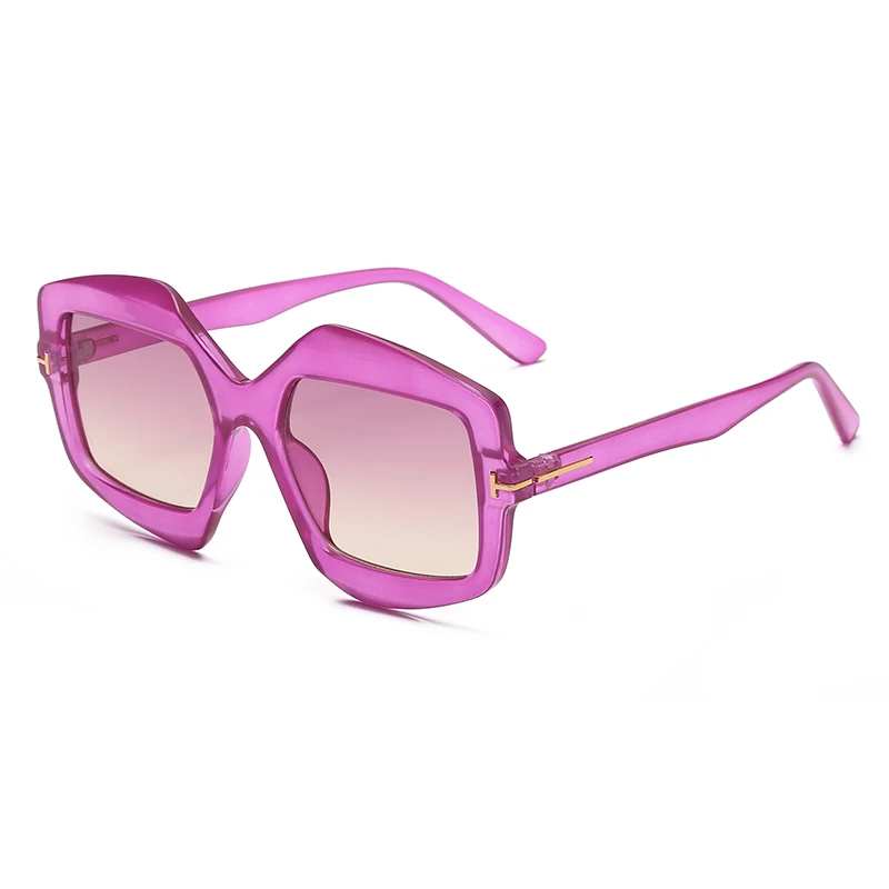 

2021 New Big Frame Net Celebrity Street Shooting Sunglasses Women European American Irregular Fashion 9096