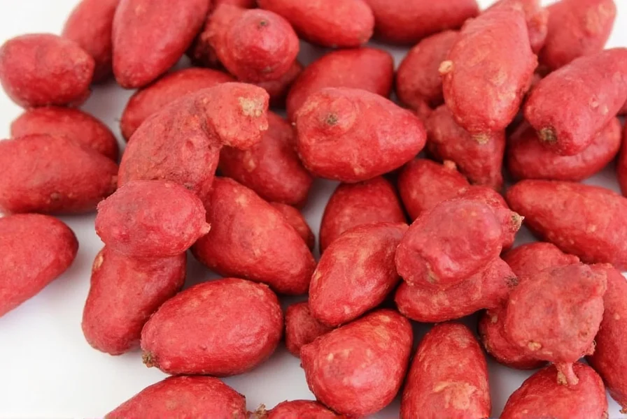 Chef preparing red ginger for cooking, showing the distinctive color difference compared to regular ginger
