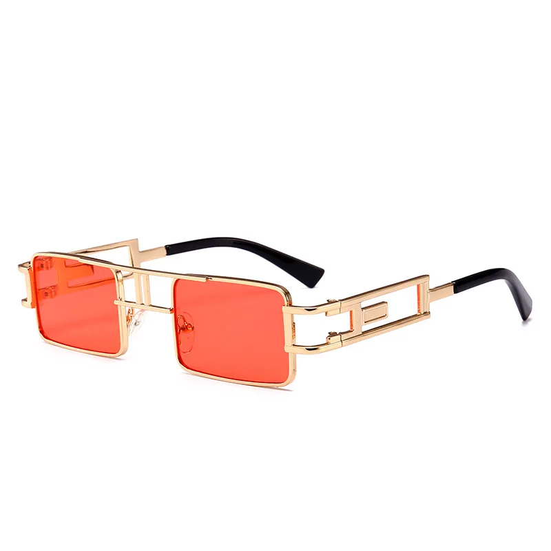 

2021 Hot Vintage Gothic Style Steampunk Metal Sunglasses Women European and American Square Sunglasses Wholesale