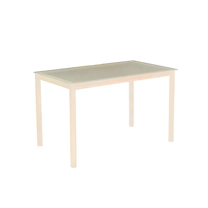 Modern appearance Malaysia style specific use square glass dining table with low price