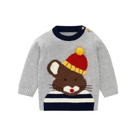 

100%Cotton knitted Newborn baby Sweaters Jumpers Cute Cartoon Infant Boys Girls Pullovers Tops 0-18M Toddler Kids Knitwear