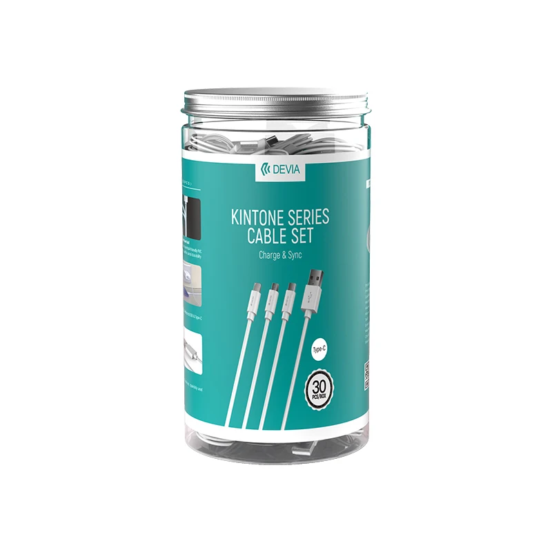 

Devia magnetic organizer new design usb mobail phone charger high quality data cable, White