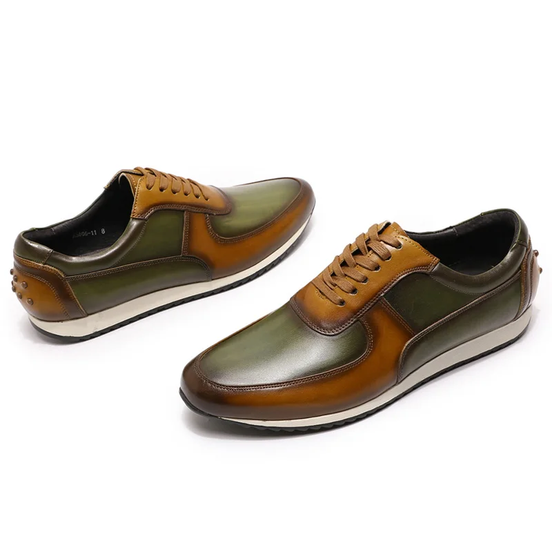 

sports shoes mens oxford new style genuine leather flat casual shoes, Black,brown, white, blue, green, red, grey