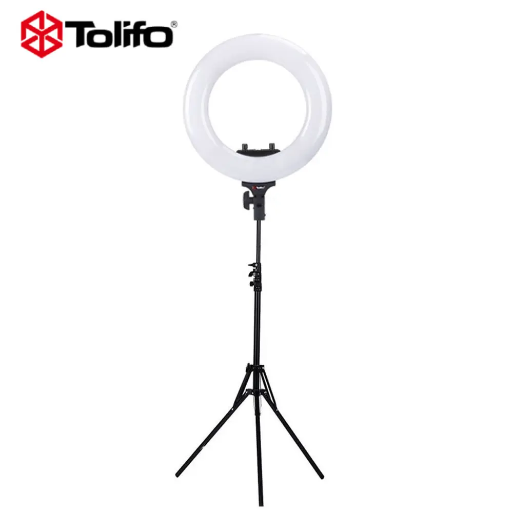 

Dongguan Tolifo Photographic Lighting 18 inch Dimerable Bicolor Studio Selfie Led Video Ring Light with Stand, Black/white/pink