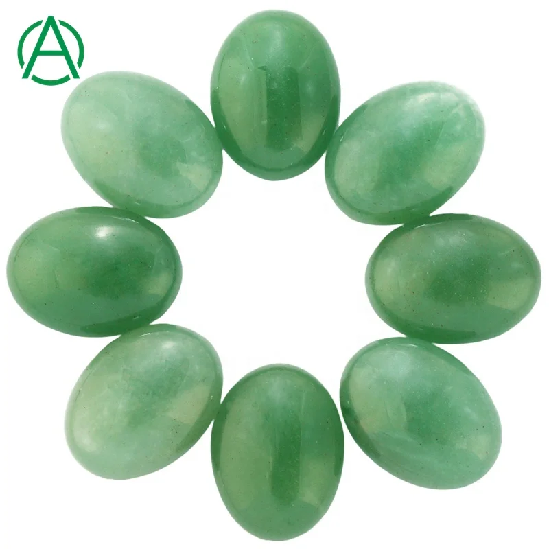 

ArthurGem Natural Green Aventurine Oval Cabochon, Gemstone Cabochons for Rings Making, 100% natural color