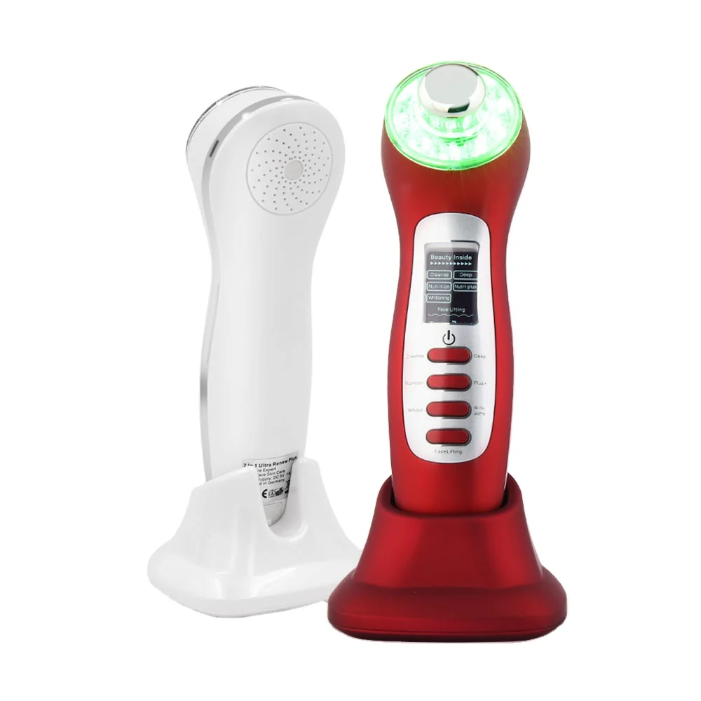 

beuty care Multifunction Beauty Machine Ultrasonic 3 Color Photon Led Light Therapy Facial Massager OEM&ODM