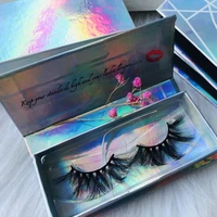 

Wholesale 3D Mink Lash Strips With hot holographic packaging Cruelty Free 3d mink eyelashes private