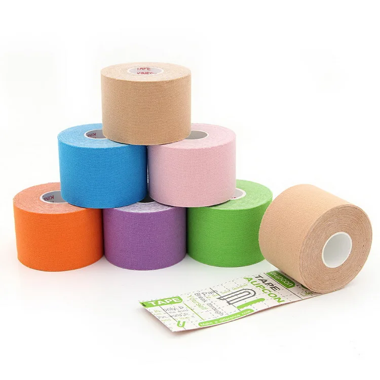 

Ready Stock Colorful Cotton Waterproof Athletes Sports Kinesiology Tape For Physical Therapy