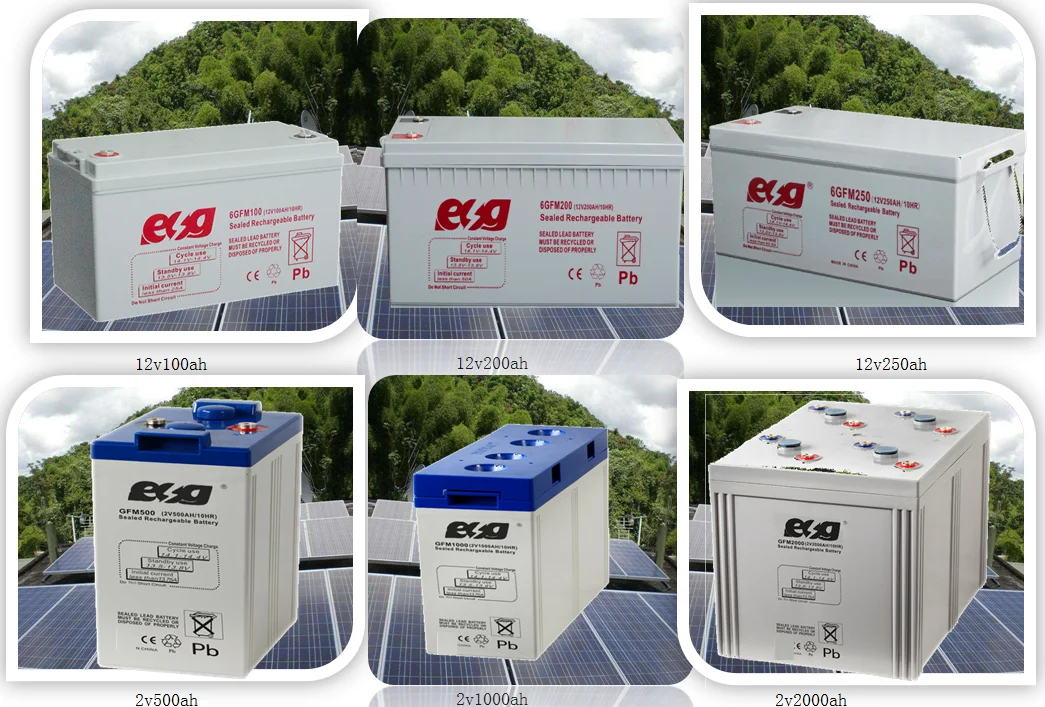 ESG For Power transmission Deep cycle 12v200ah Long life Storage UPS Solar Battery