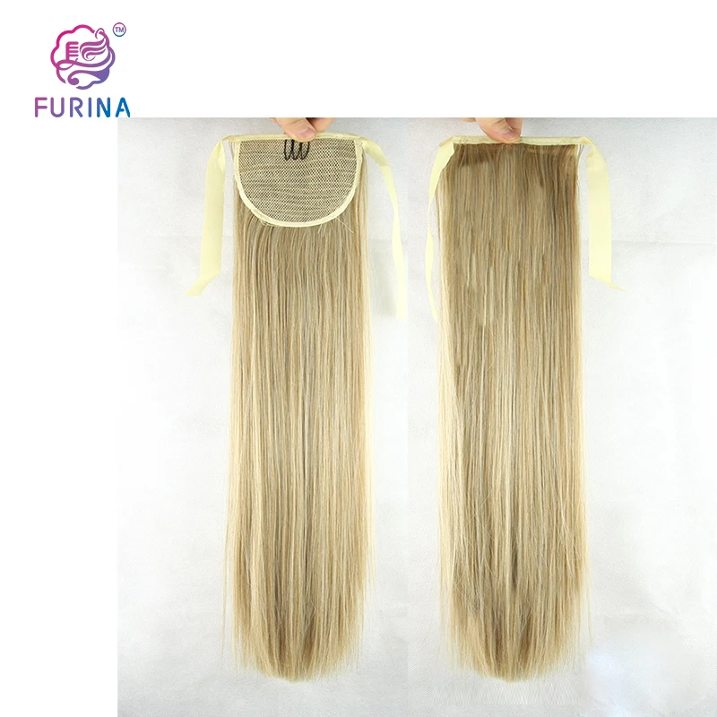 

2020 ponytail hair extension straight colorful option long hair drawstring ponytail natural and smooth hair for young girl, Pure colors/ombre color/ customized colors