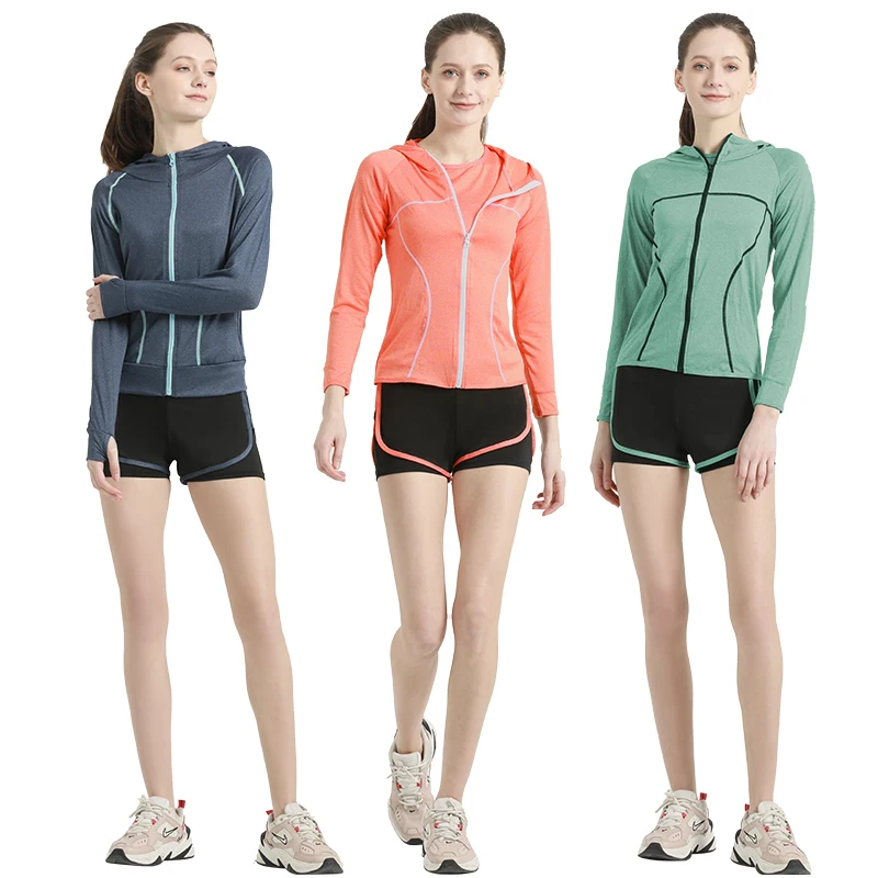 

Wholesale Customized Women Sports Apparel 5pcs Fitness Comfortable Gym Running Sets, 5 colors