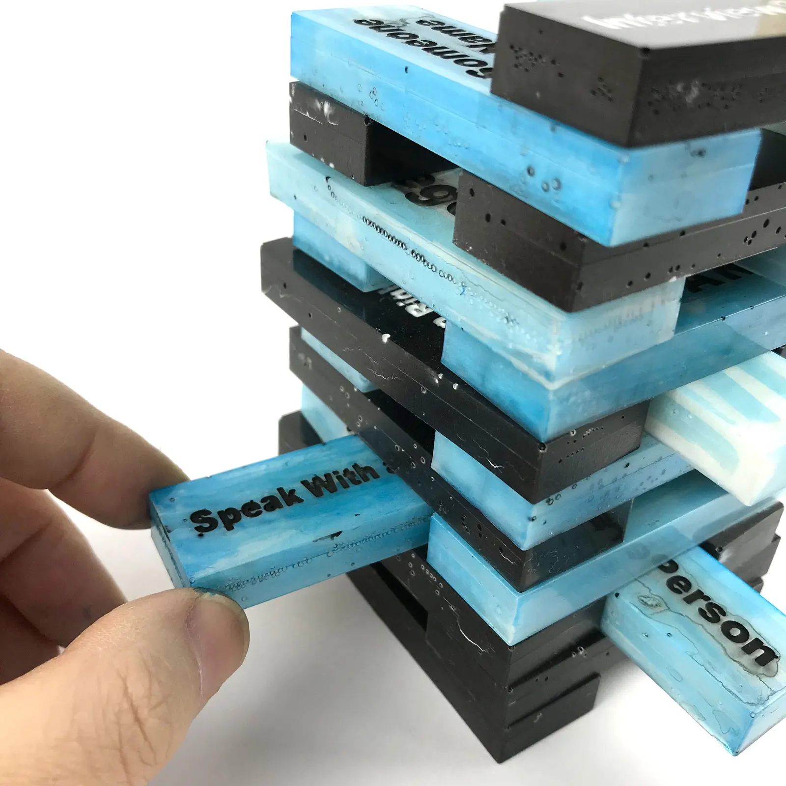 

5892 Tumbling Stacking Games Blocks Silicone Molds Resin Molds DIY Epoxy Resin Molds for House Party Game Night Family Gathering