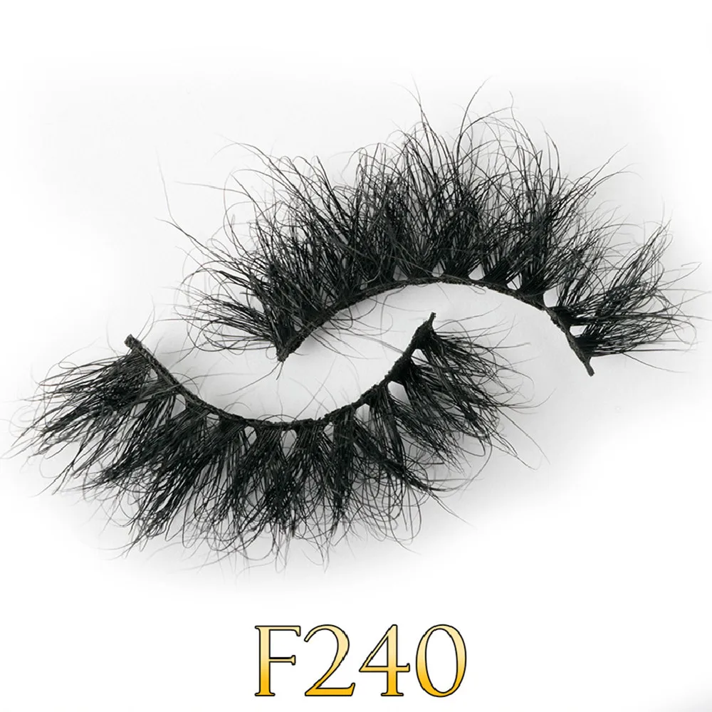 

Private Label 100% Real Mink 5D 6D Messy Volume Fluffy Long Mink Lash Drama Natural Soft Band Eyelashes 25mm Mink Eyelash Vendor