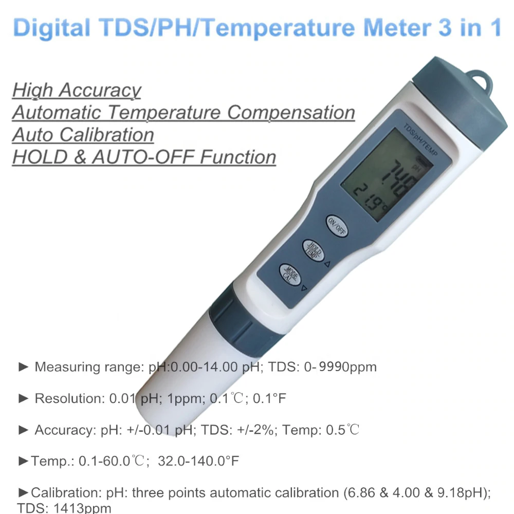 The New Design Multifunction Meter Ph For Skin Ph Meter And Liquid Ph