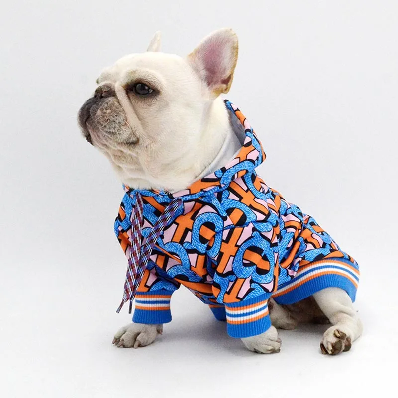 

Wholesale Fashion Designer Pet Dog Clothes Dog Thicken Warm Printed Hoodies