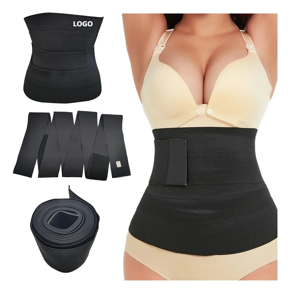 

2021 Wrap Extendable Flat Tummy Belt Waist Trainer Sport Fitness Pressure Rubber Ribbon Corset Tummy Wrap With Corset