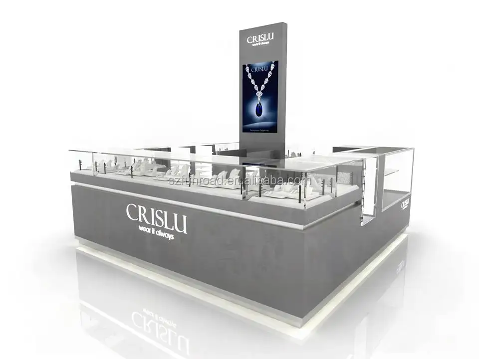Good quality jewelry display kiosk store furniture for jewellery mall retail kiosk display