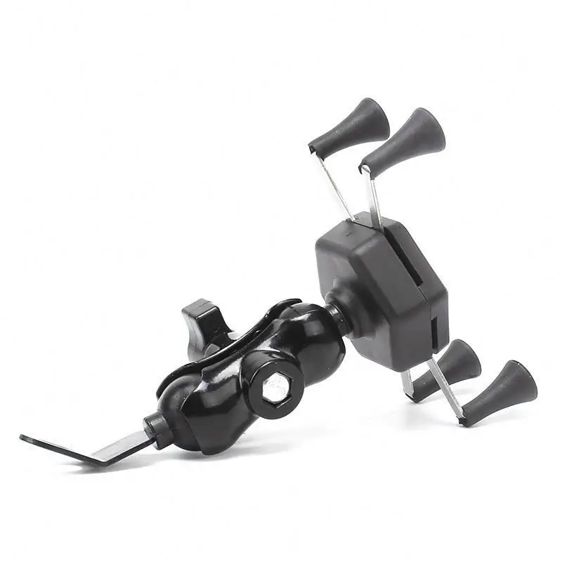 

Rearview mirror phone holder for motorcycle TOLp4 rotate 360 degree multifunction phone holder bike cell phone holders, Black