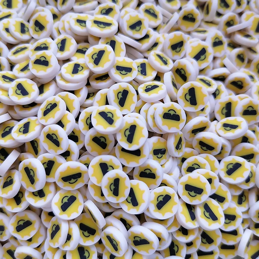 1KG Wholesale Slime Sprinkles DIY Craft Cute Cartoon Sun With Glasses Polymer Clay Sprinkles Slices