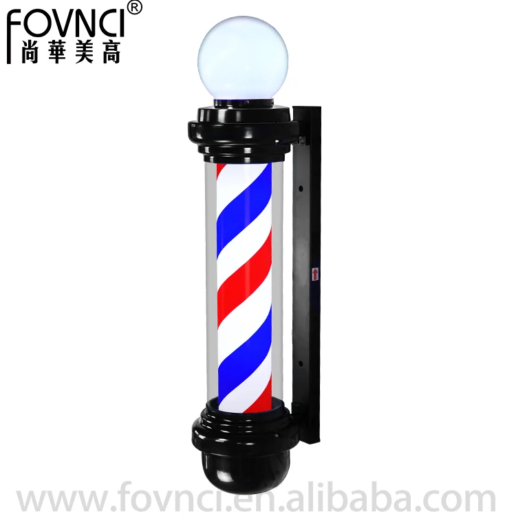 DSFX Barbershop Pole Barber Pole Light,LED Barbers Pole 28 Simple Style Rotating Wall Lights Barbershop Hair Salon Logo Salon Shop Sign Outdoor Waterproof Wall Light Color : A 