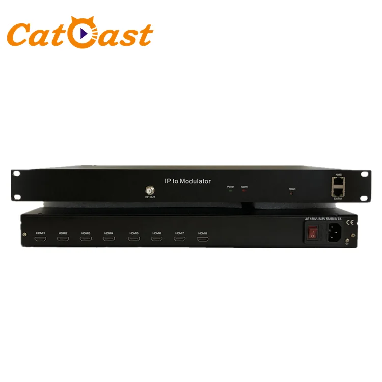 

Encoder 8 Channels HDMI to DVB-C DVB-T ISDBT ATSC Modulator QAM RF Encoder Modulator