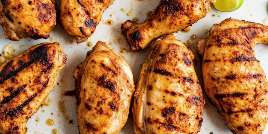 Chili lime rub on grilled chicken