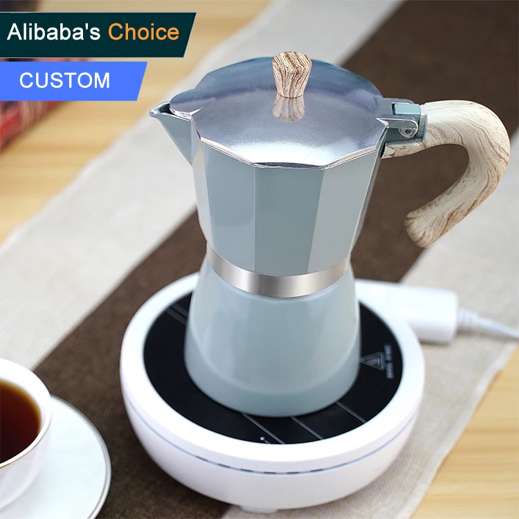 

Mini Custom Logo Portable Espresso Coffee Maker Moka Pot