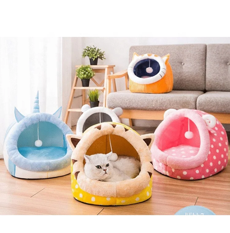 

Secure cut pet supplies animal room removable washable warm nest dog cage soft cat cave plush bed for dogs and cats house
