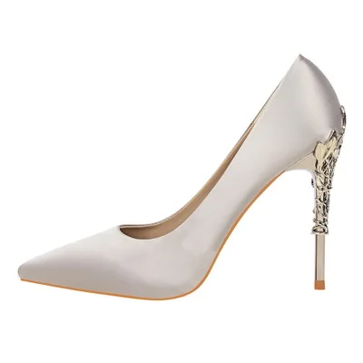 

Zapatos Mujer Tacones Fashion Pleaser Spike Gold Metal Stiletto New Designer Elegant Pump Heels for Ladies and Women