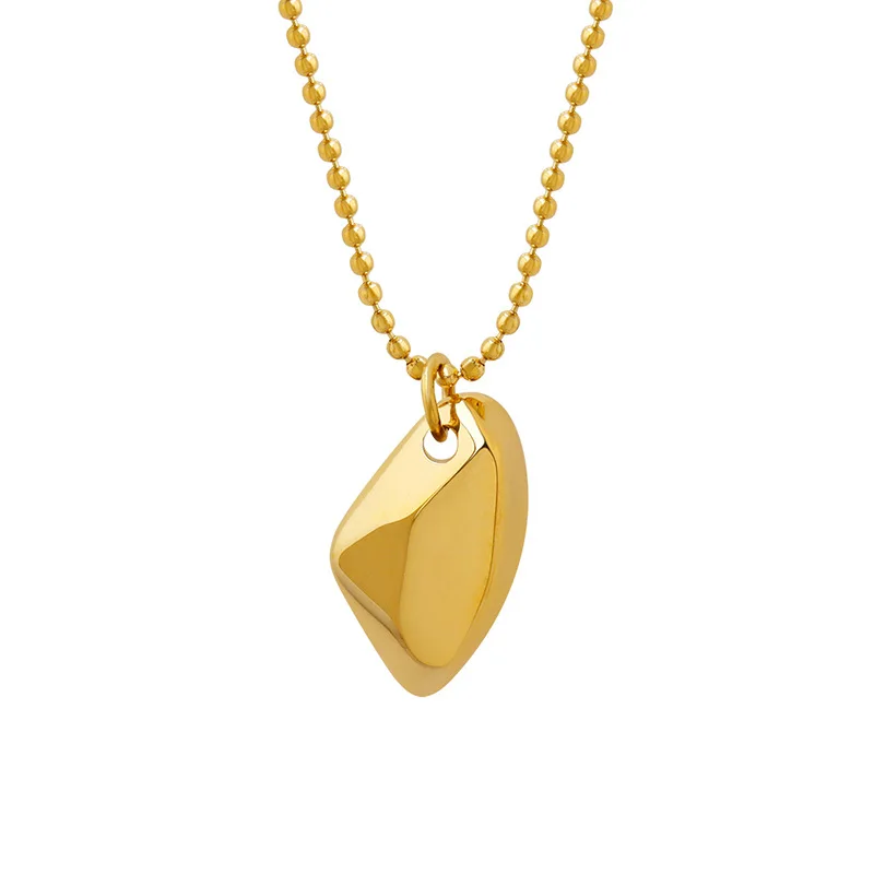 

Fashion irregular pendant 18K gold plated stainless steel necklace for women non tarnish necklace