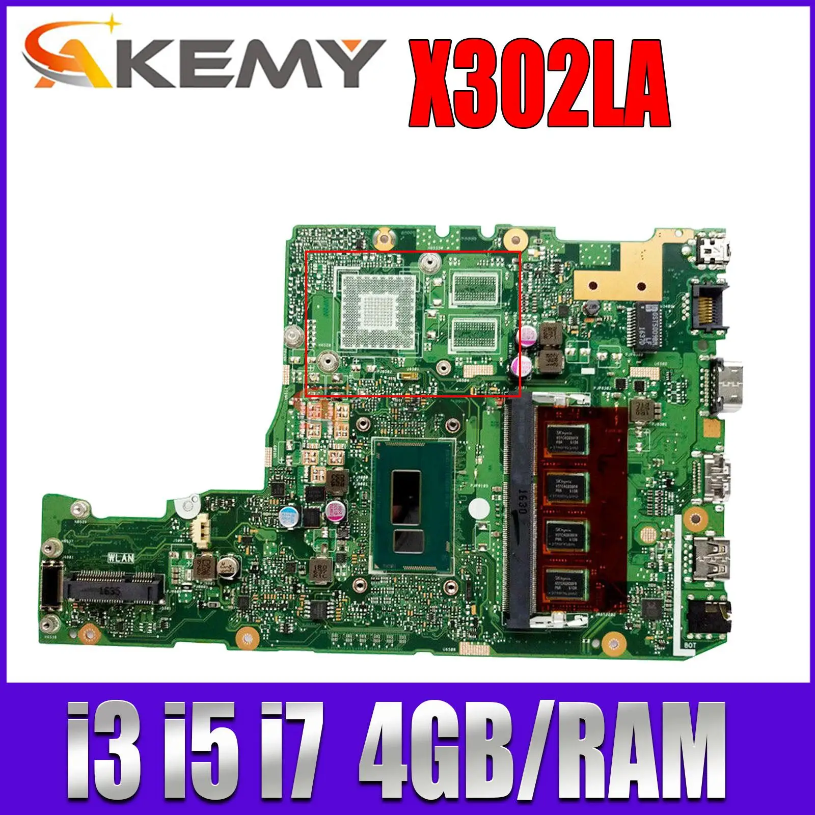 

F302LA Mainboard For F302LJ X302LJ X302LA P302LA P302LJ Laptop Motherboard I3 I5 I7 4th/5th CPU 4GB/RAM UMA/V2G MAIN BOARD