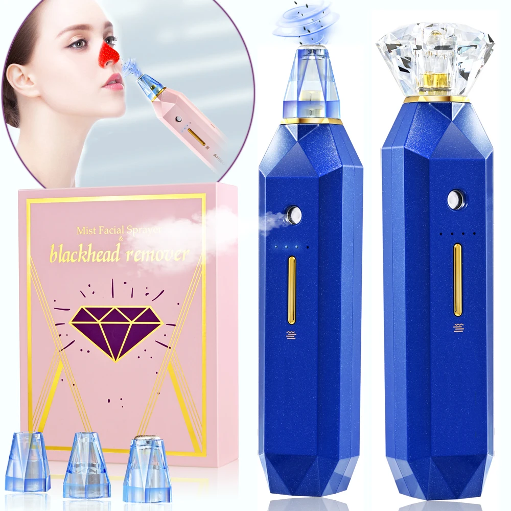 

2 in 1 Vacuum Pore Cleaner Cold Mist Facial Steamer Machine for Dry skin and blackhead removal